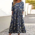COURTNEY | Vestido Midi Bordado Elegante que Disimula el Abdomen