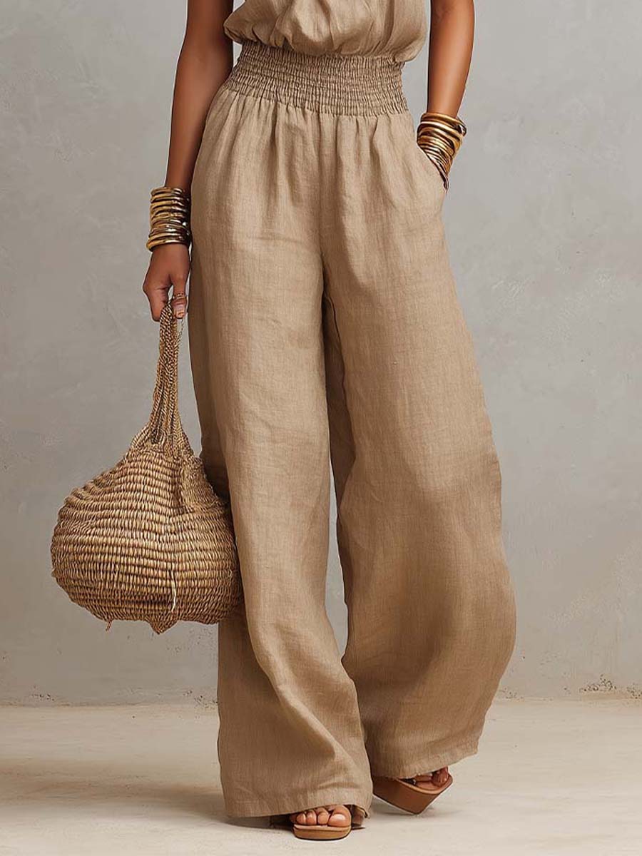 Valeria | Mono de pierna ancha con escote halter