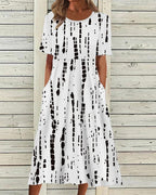 PIA | Vestido Estampado Elegante que Disimula el Abdomen