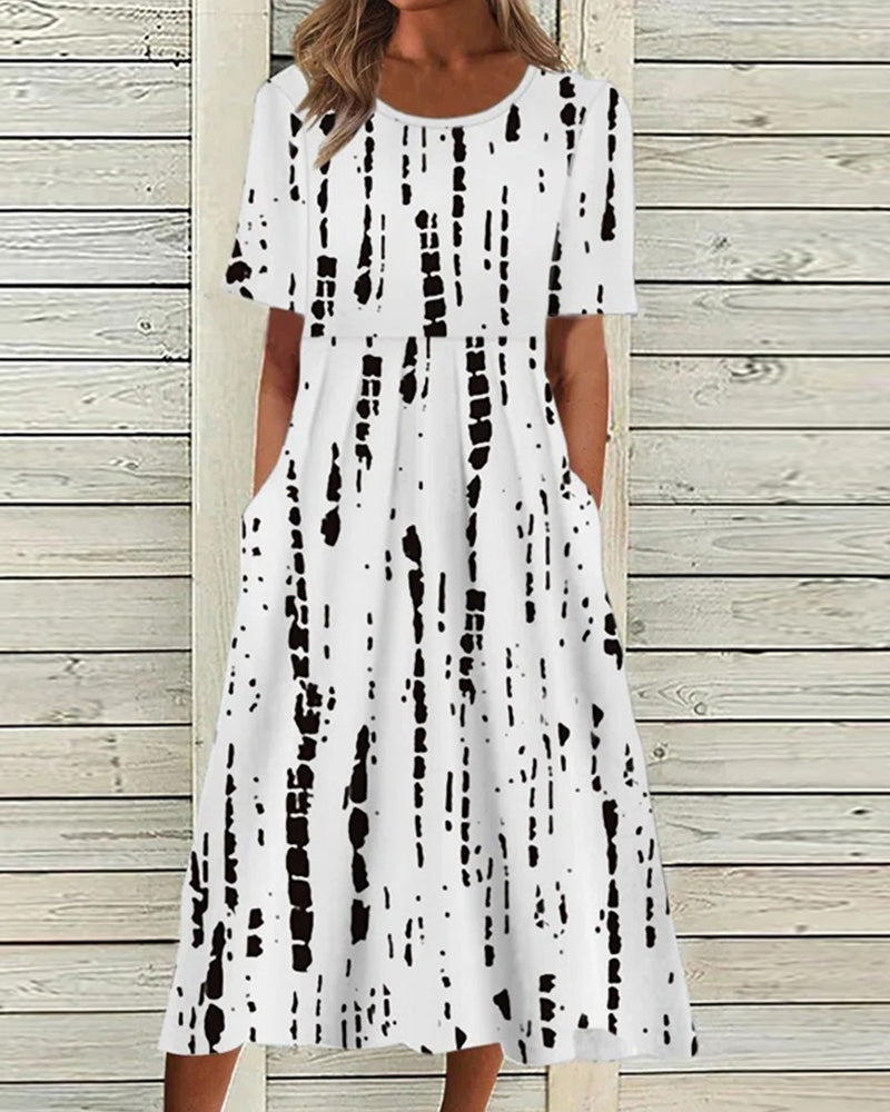 PIA | Vestido Estampado Elegante que Disimula el Abdomen