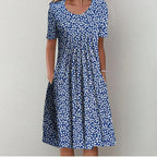 ENSLEY | Vestido Midi Floral Elegante que Disimula el Abdomen