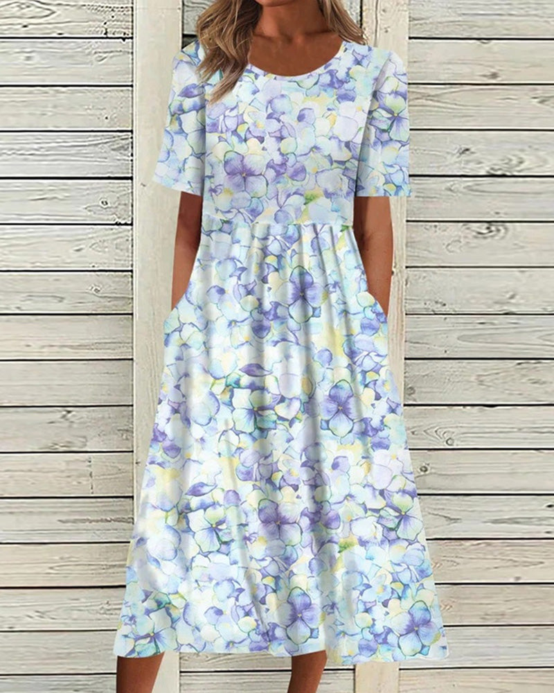 PIA | Vestido Estampado Elegante que Disimula el Abdomen
