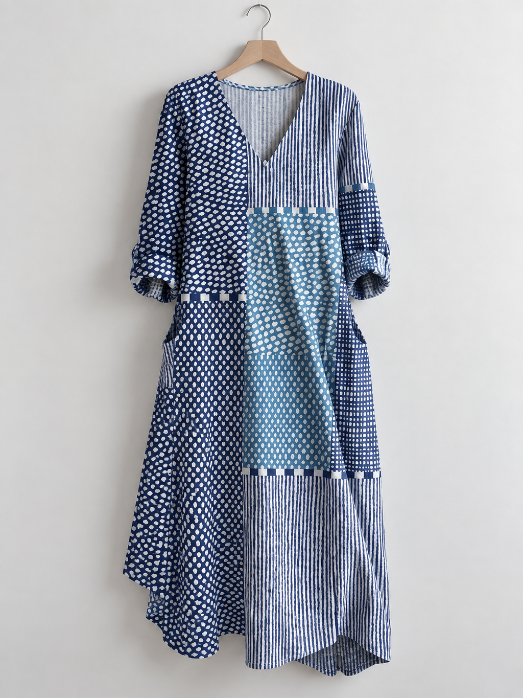 Marina | Vestido de lino estampado