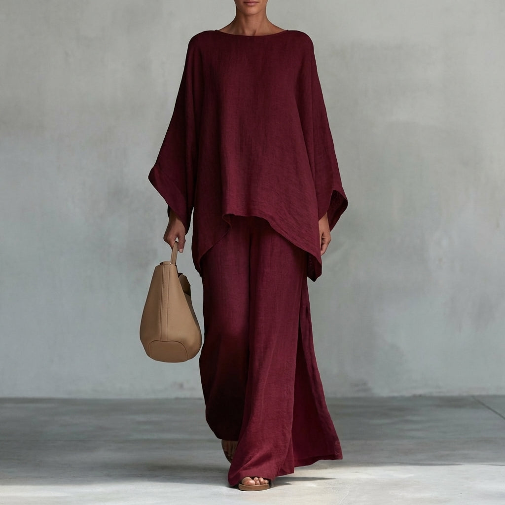 Christine | Conjunto de manga larga y pantalón ancho