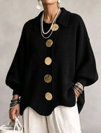 Victoria | Cárdigan oversize con botones dorados