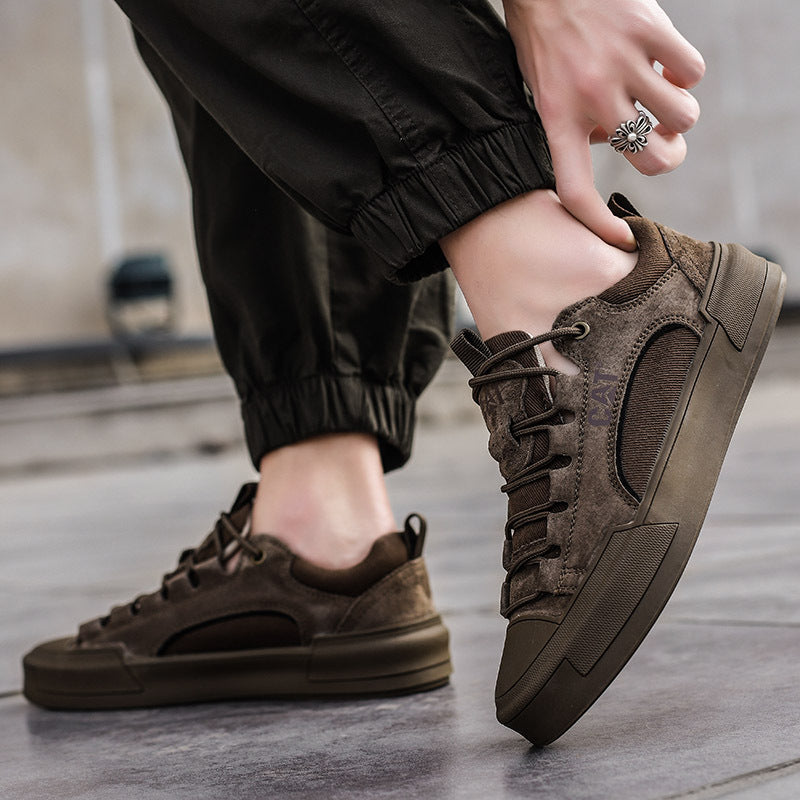Varel | Zapatillas de Lona con Cordones Efecto Ante para el Día a Día