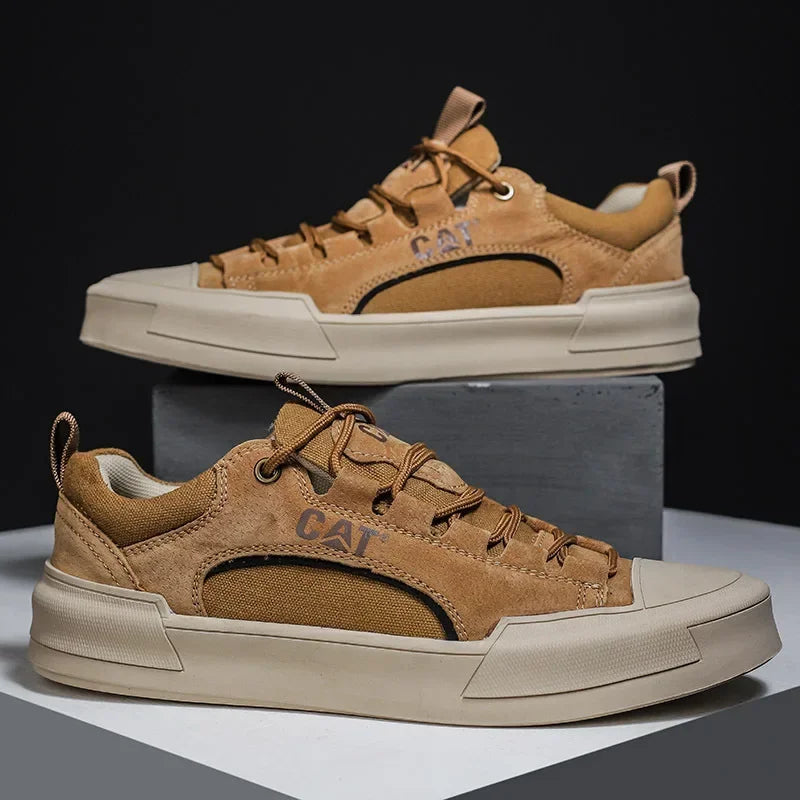 Varel | Zapatillas de Lona con Cordones Efecto Ante para el Día a Día
