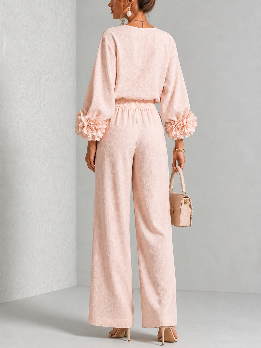Rosalie | Conjunto de dos piezas con puños florales