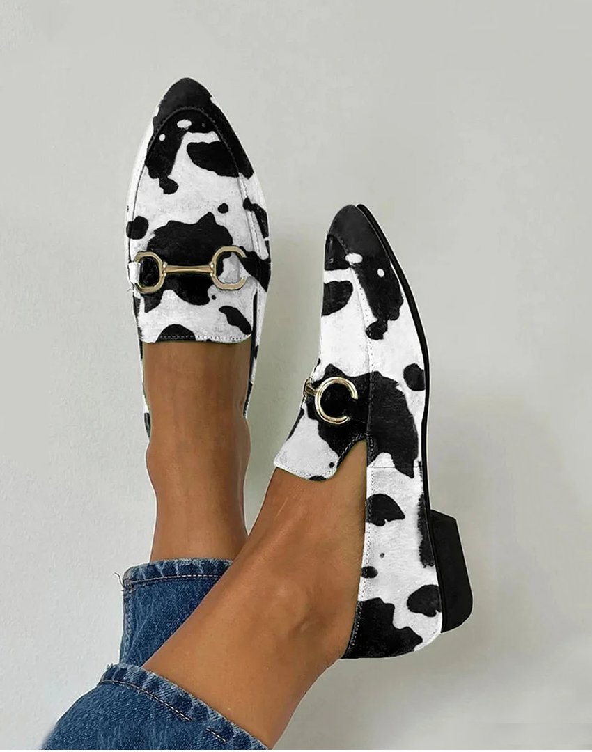 Anna | Mocasines estampados de mujer con hebilla