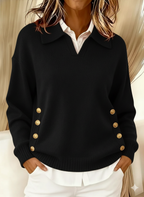 Fritzie | Jersey con Escote en V y Cuello
