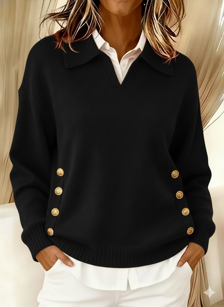 Fritzie | Jersey con Escote en V y Cuello