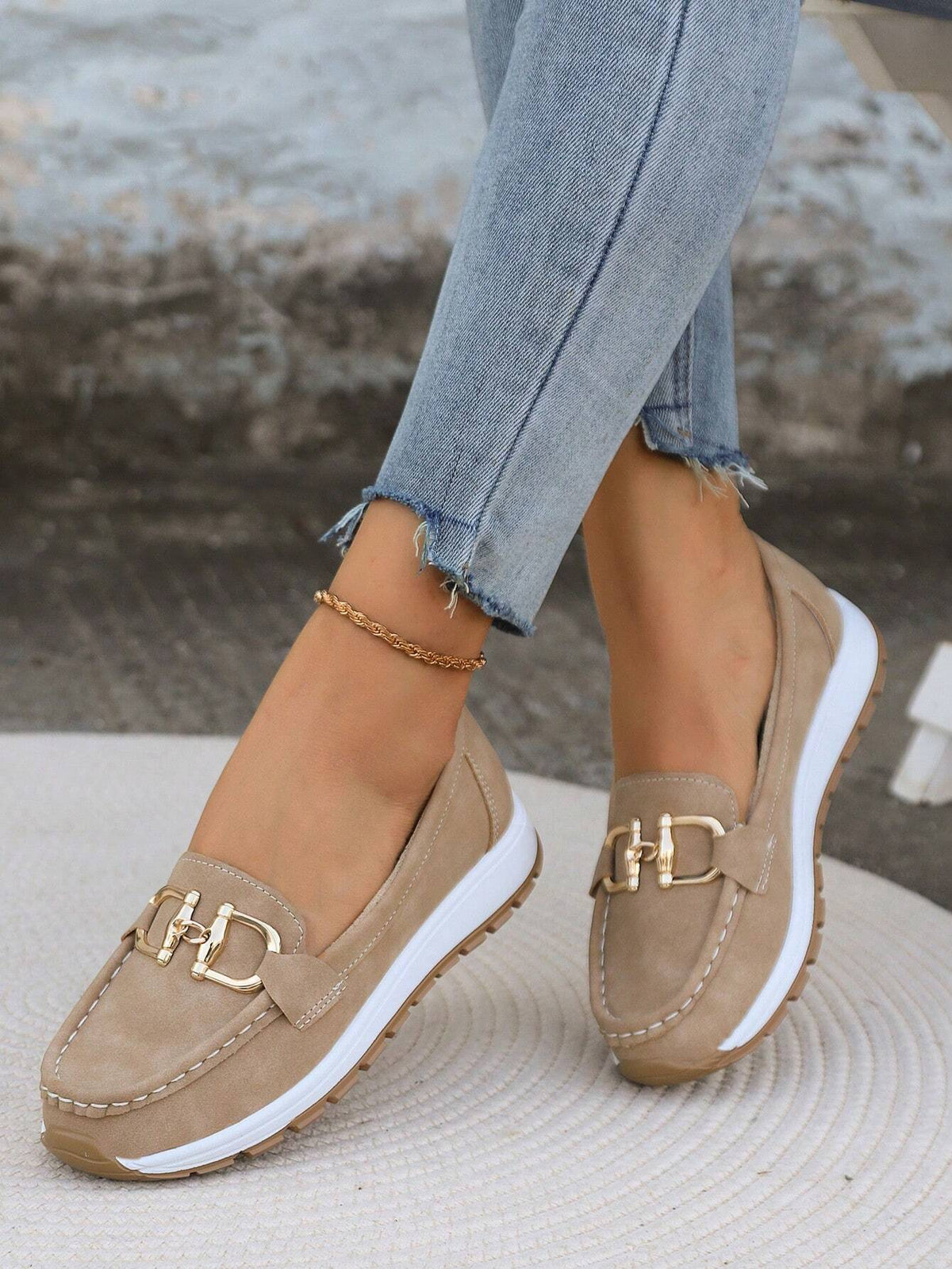 Daniela | Mocasines de mujer con plataforma y hebilla