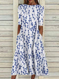 ELOISE | Vestido Midi Floral Elegante que Disimula el Abdomen