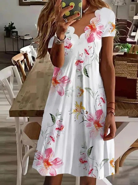 PALOMA | Vestido Floral Elegante que Disimula el Abdomen