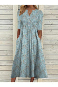 JULIET | Vestido Midi Floral Elegante que Disimula el Abdomen