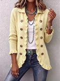Antonietta | Chaqueta de Punto Crema con Volante