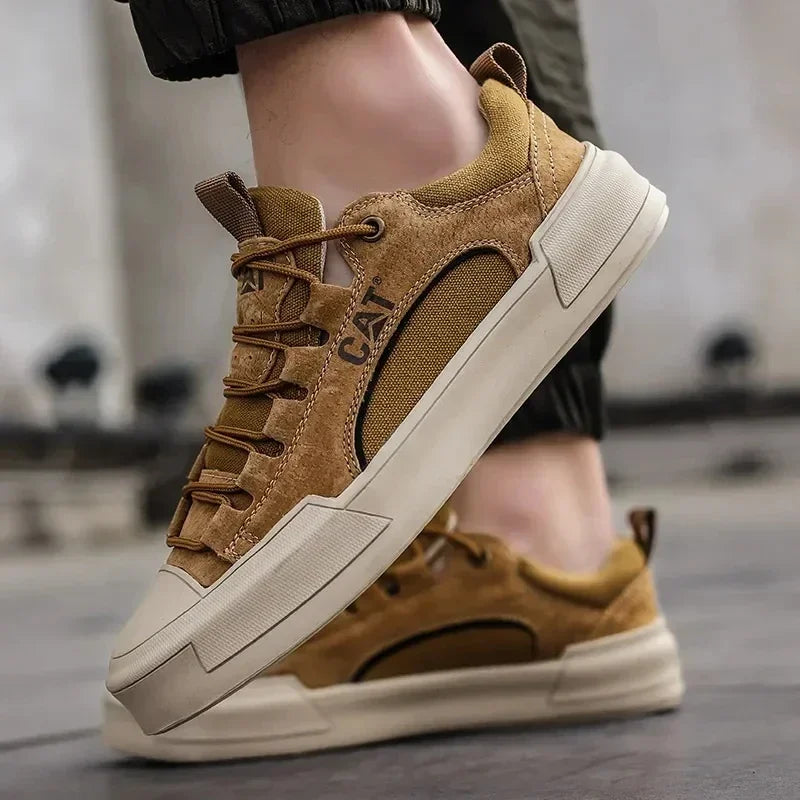Varel | Zapatillas de Lona con Cordones Efecto Ante para el Día a Día
