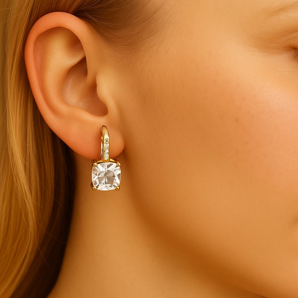 Gemma | Pendientes de aro brillantes