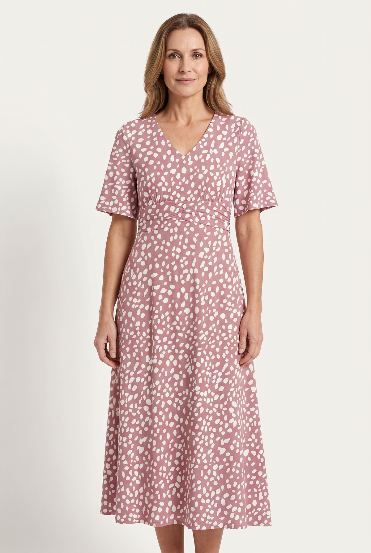 ANNA | Vestido Midi que Disimula el Abdomen