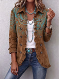 Goldenridge™ | Chaqueta con Estampado Paisley y Volantes