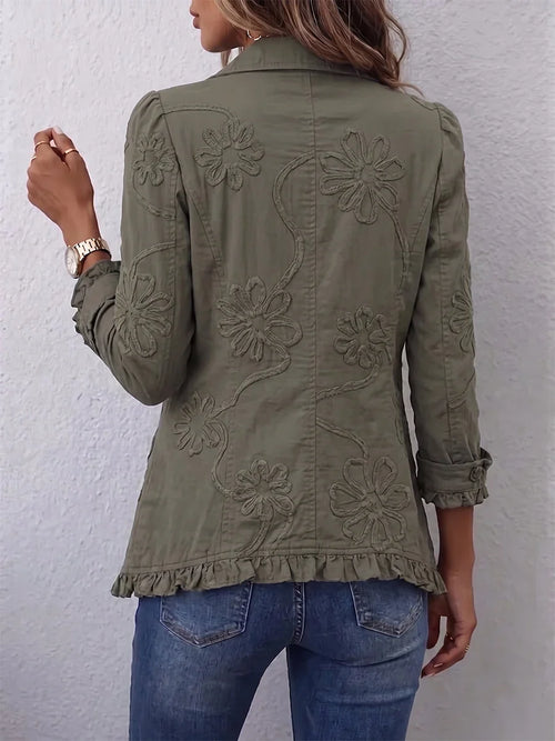 Antonella | Chaqueta Bordada con Volante