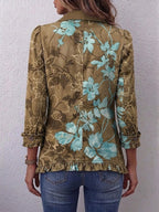 Sundara | Chaqueta Boho Vintage Floral Degradada con Volantes
