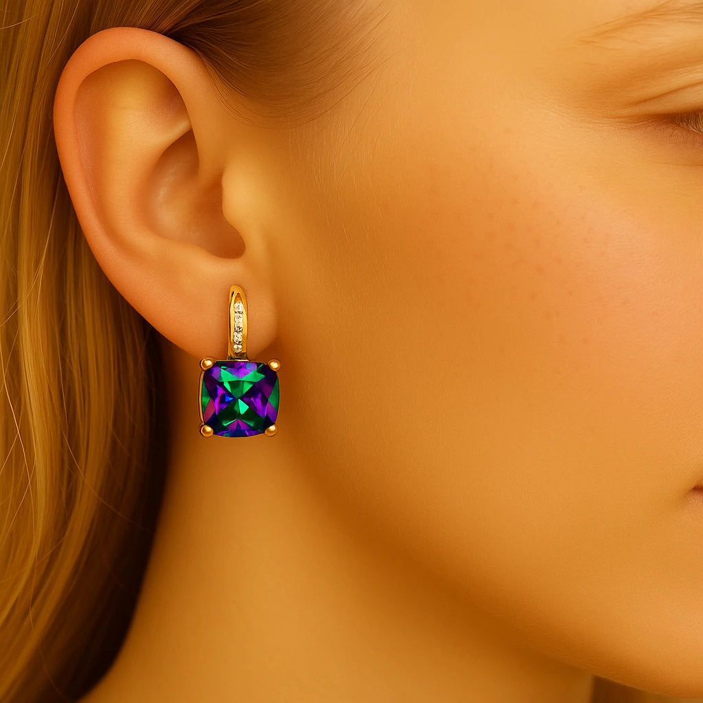 Gemma | Pendientes de aro brillantes