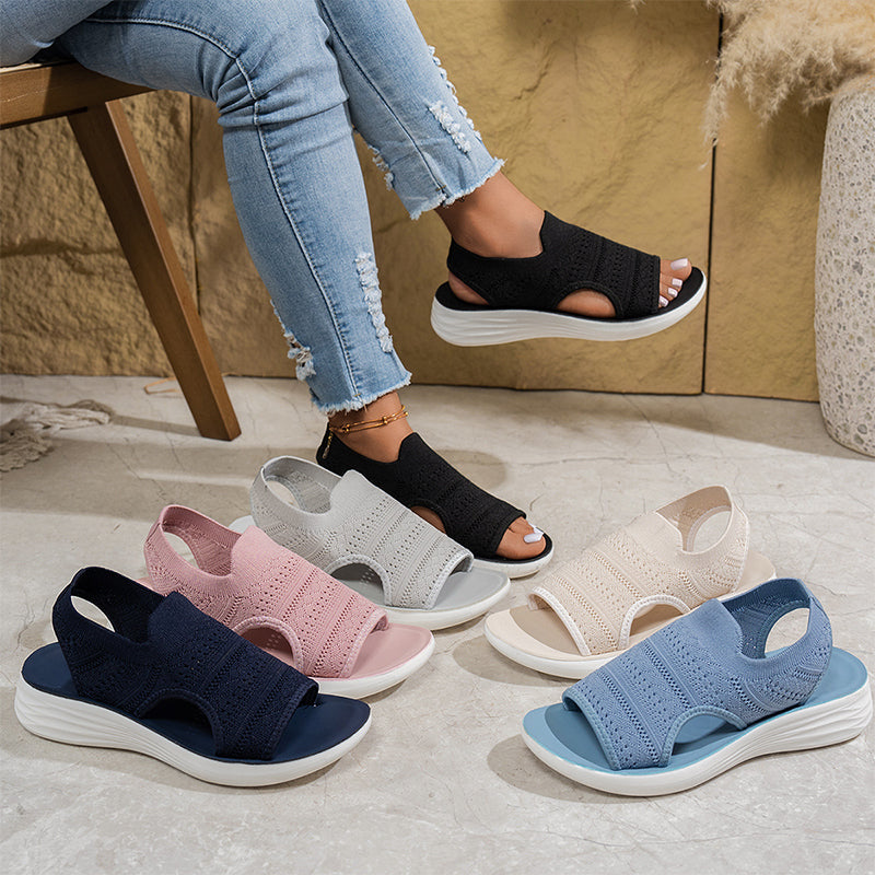 Ornella | Sandalias de plataforma en tejido transpirable