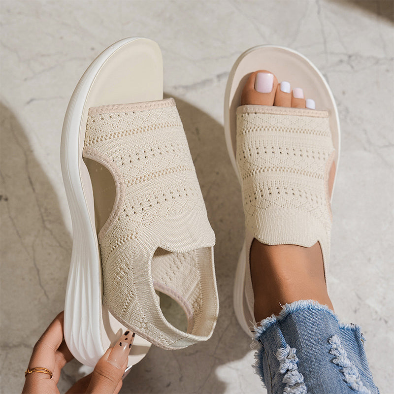 Ornella | Sandalias de plataforma en tejido transpirable