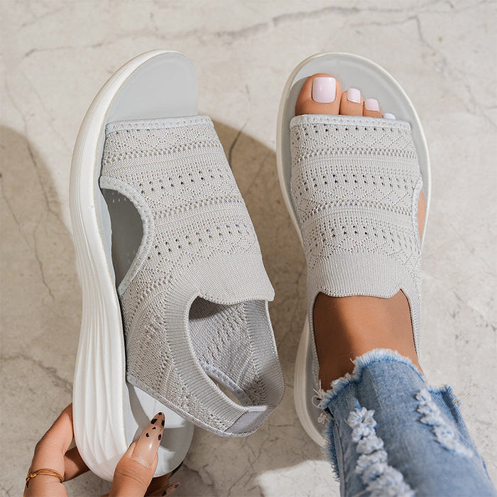 Ornella | Sandalias de plataforma en tejido transpirable