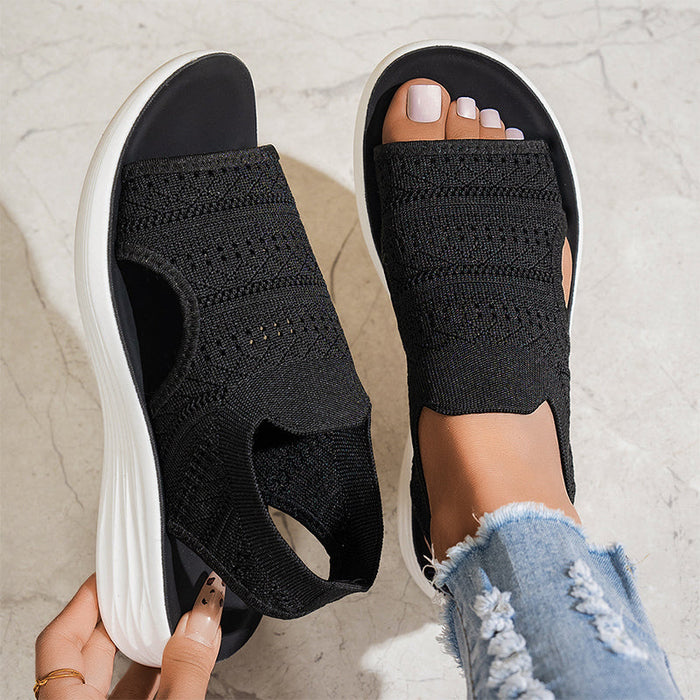 Ornella | Sandalias de plataforma en tejido transpirable