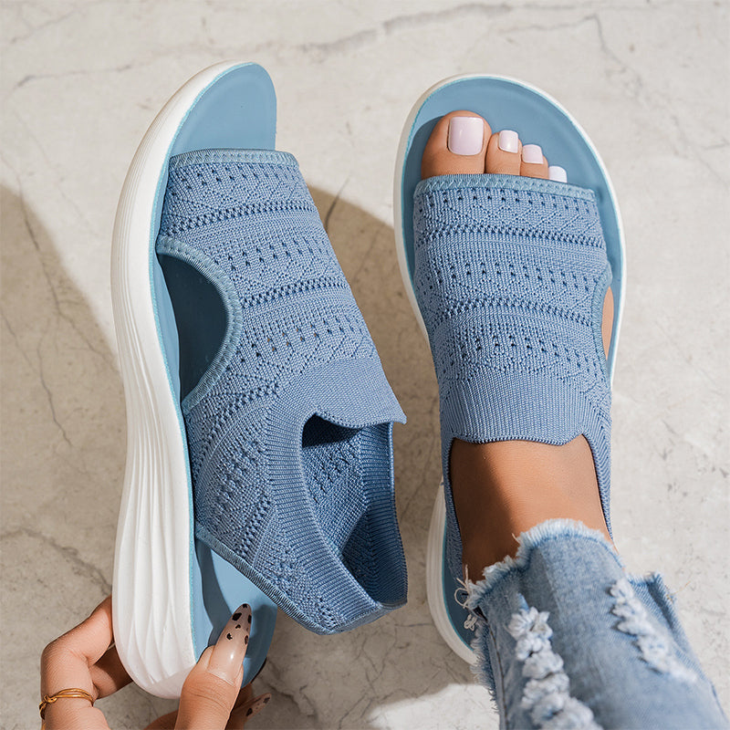 Ornella | Sandalias de plataforma en tejido transpirable