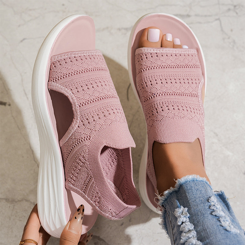 Ornella | Sandalias de plataforma en tejido transpirable