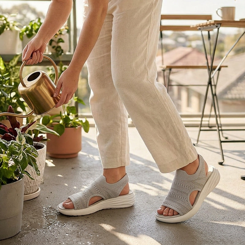 Ornella | Sandalias de plataforma en tejido transpirable