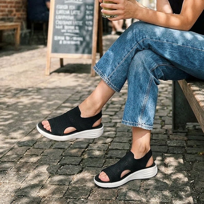 Ornella | Sandalias de plataforma en tejido transpirable