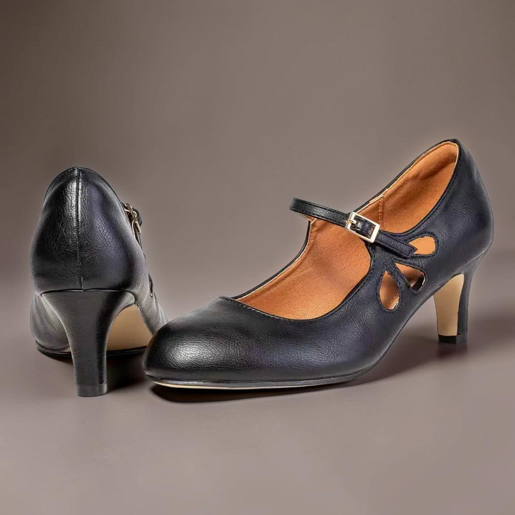 Sylvie | Zapatos de salón negros de punta cerrada