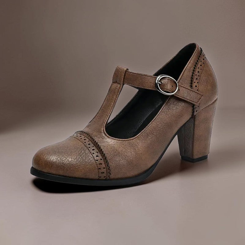 Sandrine | Zapatos de salón calados con tira en T